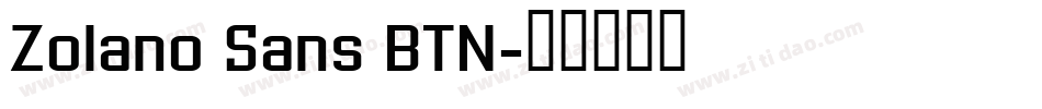 Zolano Sans BTN字体转换